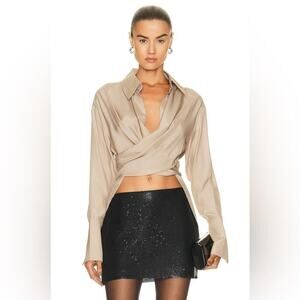 GAUGE81 Sabinas Silk Top in Quicksand XS